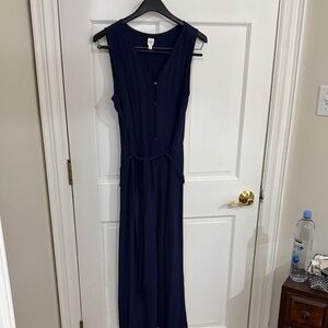 GAP Dark Blue Sleeveless Maxi Dress